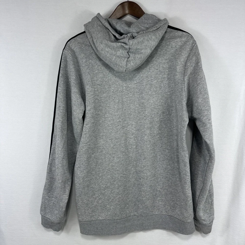 Adidas Hoodie Sweatshirt Mens Medium‎ Gray Hoodie Logo Pockets Long Sleeve logo